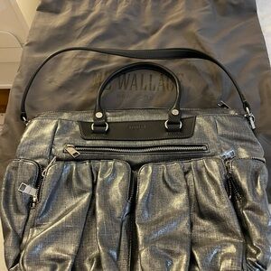 MZ Wallace Metallic Silver Shoulder Bag